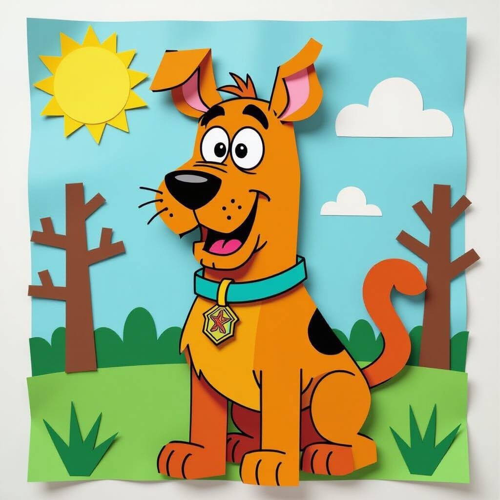 Scooby Doo in South Park Paper Style