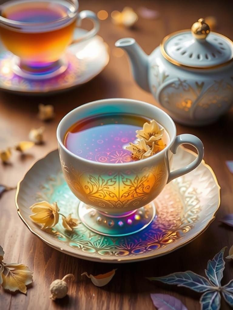 Fragrant Rainbow Fairy Tea Still Life Photography