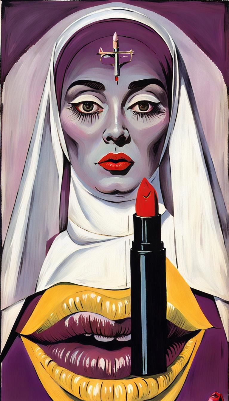 Nun and Lipstick