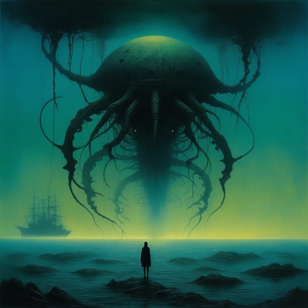 Ethereal Biomechanical Dreamscapes in Dark Fantasy