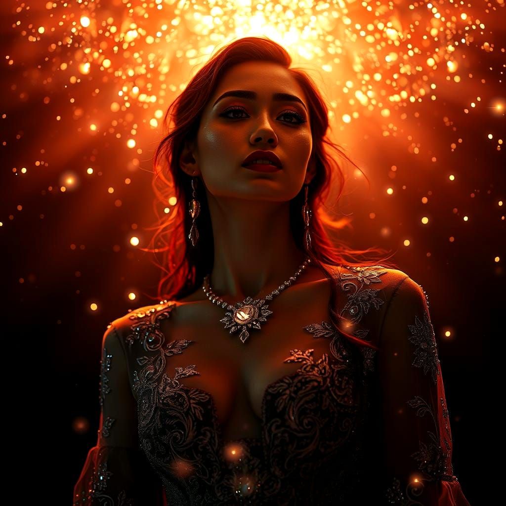 Hyperrealistic Woman, Diamond Sky Beauty