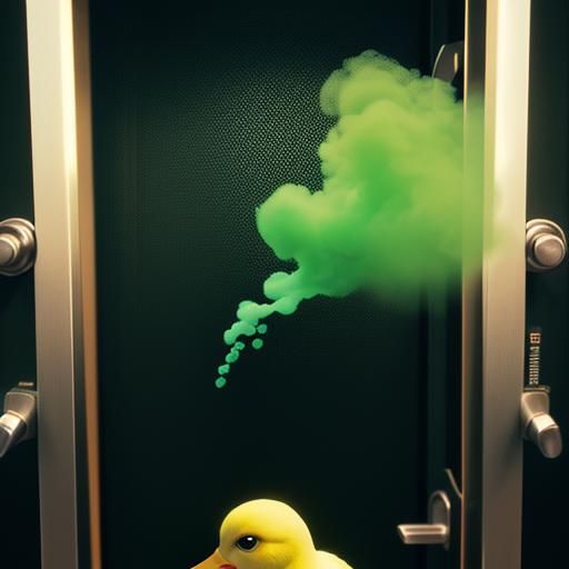 Anthropomorphic Duck Farting in Elevator: Pixar-Inspired 3D ...
