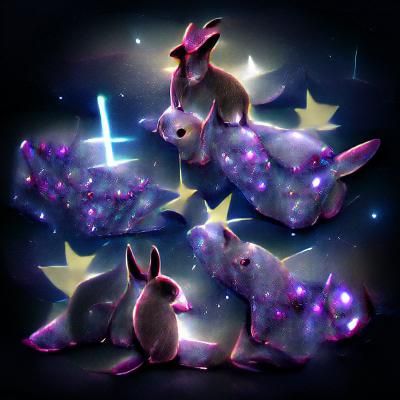 Rabbits made of starlight