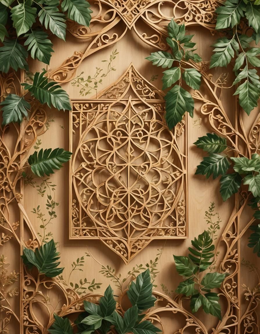 Luxurious Sukkot Sukkah Frame in Watercolor Style