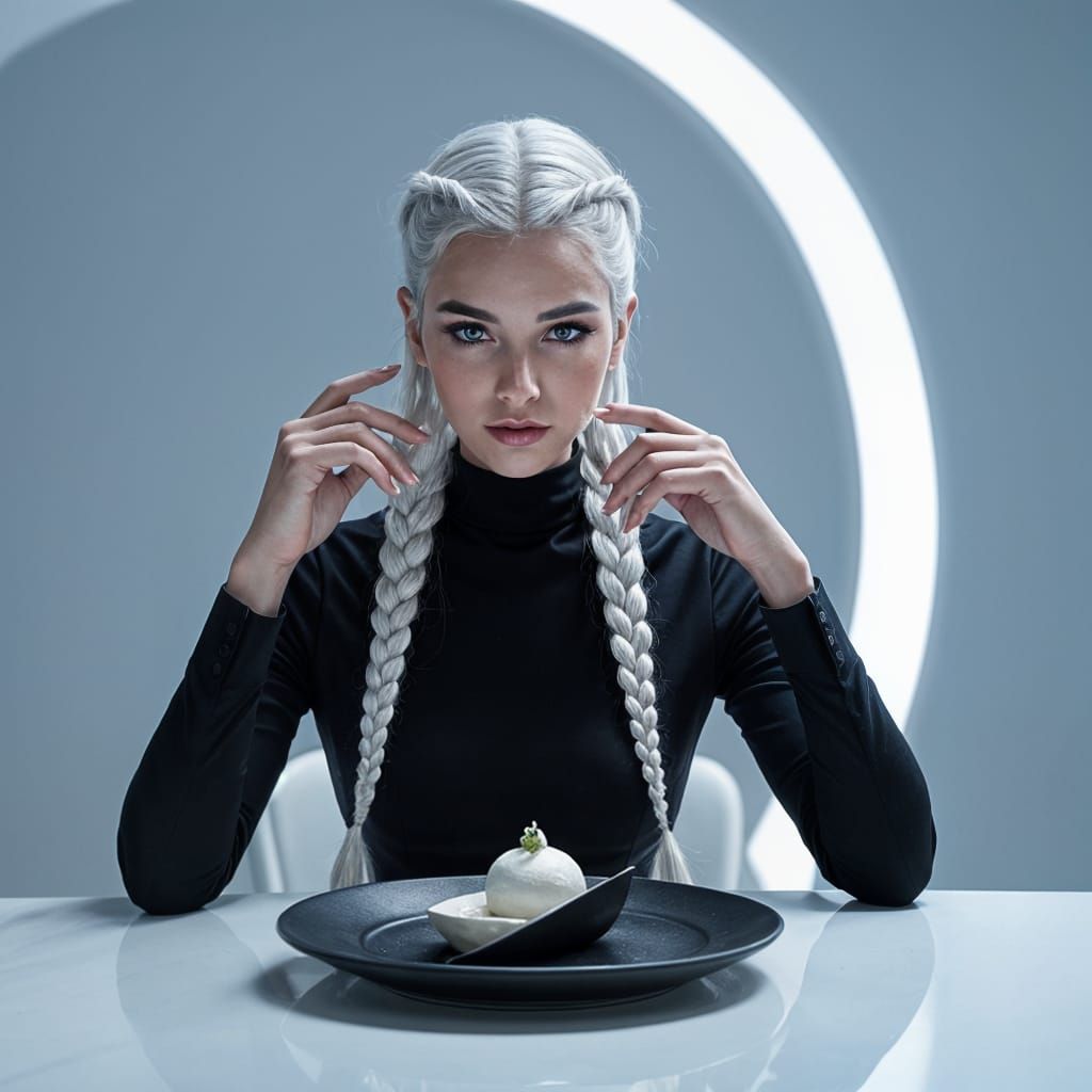 Futuristic Woman in High-Fashion Editorial Photo