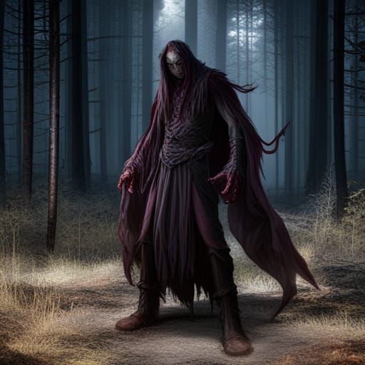 Terrifying Shadow Creature in Evil Forest