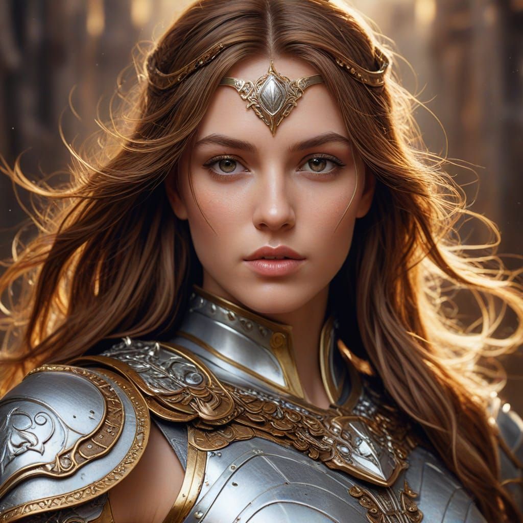 Rebecca: Goddess of War in Mythic Fantasy Style