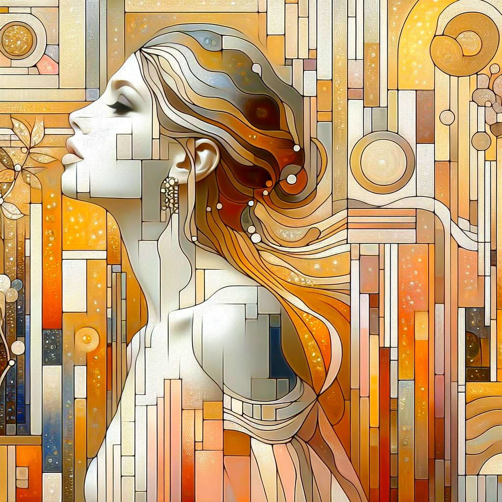 Ethereal Goddess in Cream and Gold