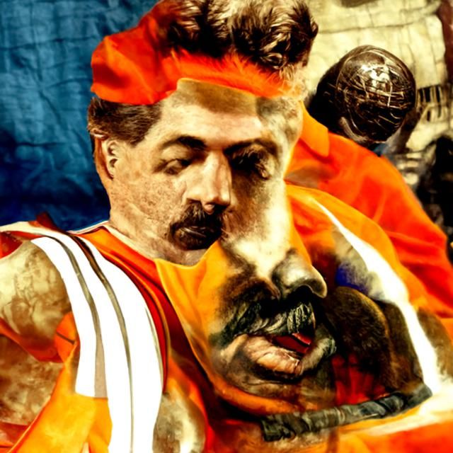 Stalin as Knicks Player in Renaissance Style