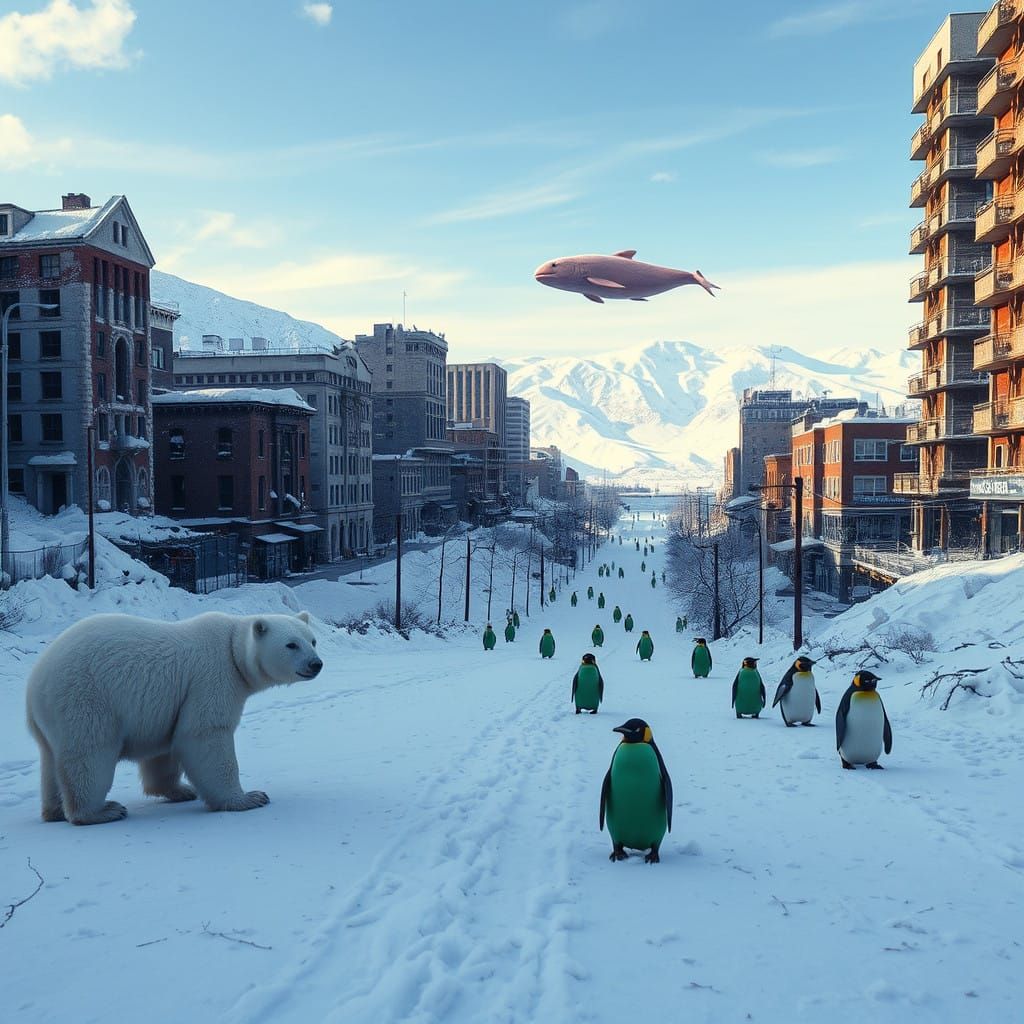 Surreal Post-Apocalyptic Winter Wonderland in La Paz City, B...