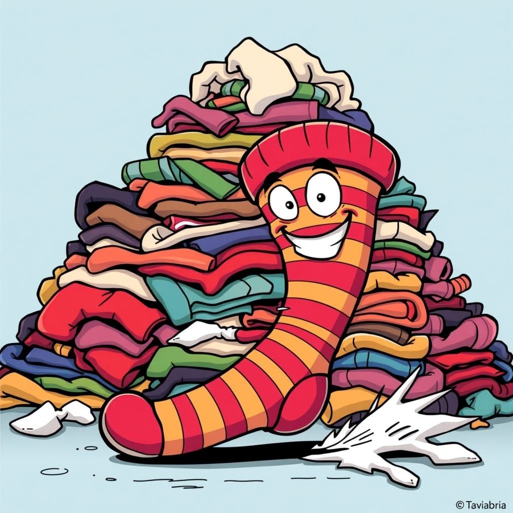 Mischief Maker Sock Escapes the Laundry