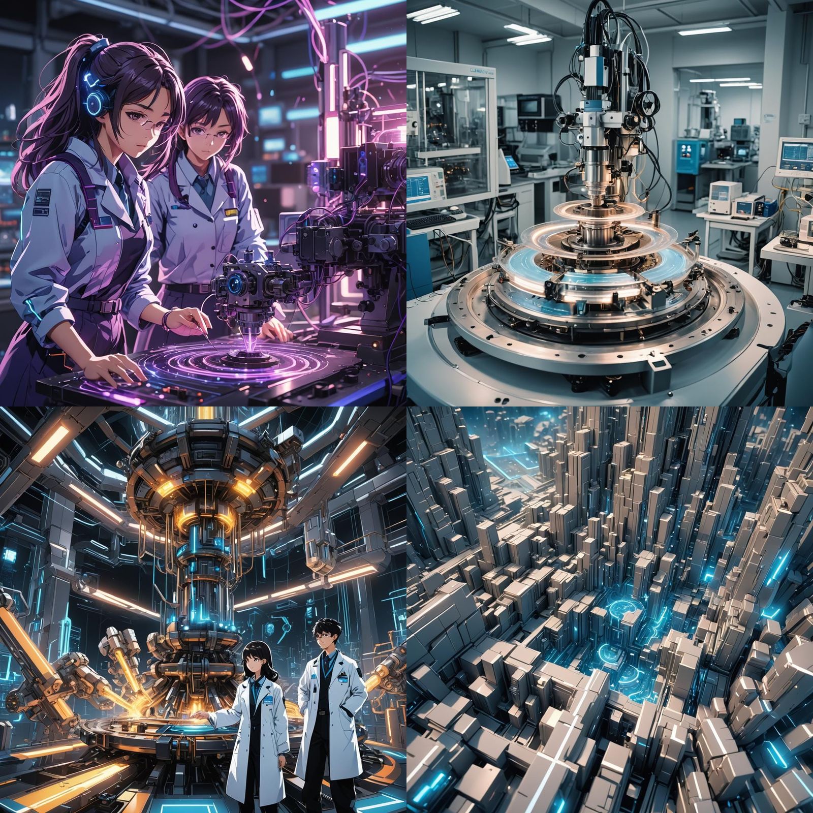 Matter Creation Technology Concept Art in Anime Style