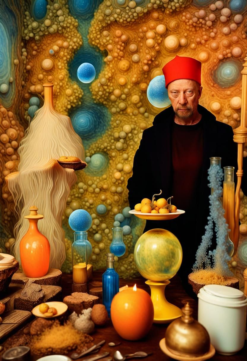 Magical Biological Forms in Surreal Dreamscape