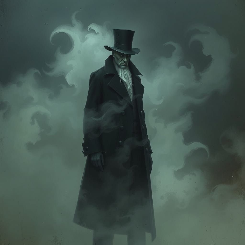 Sandman in Dreamy Mist, Ethereal Digital Art