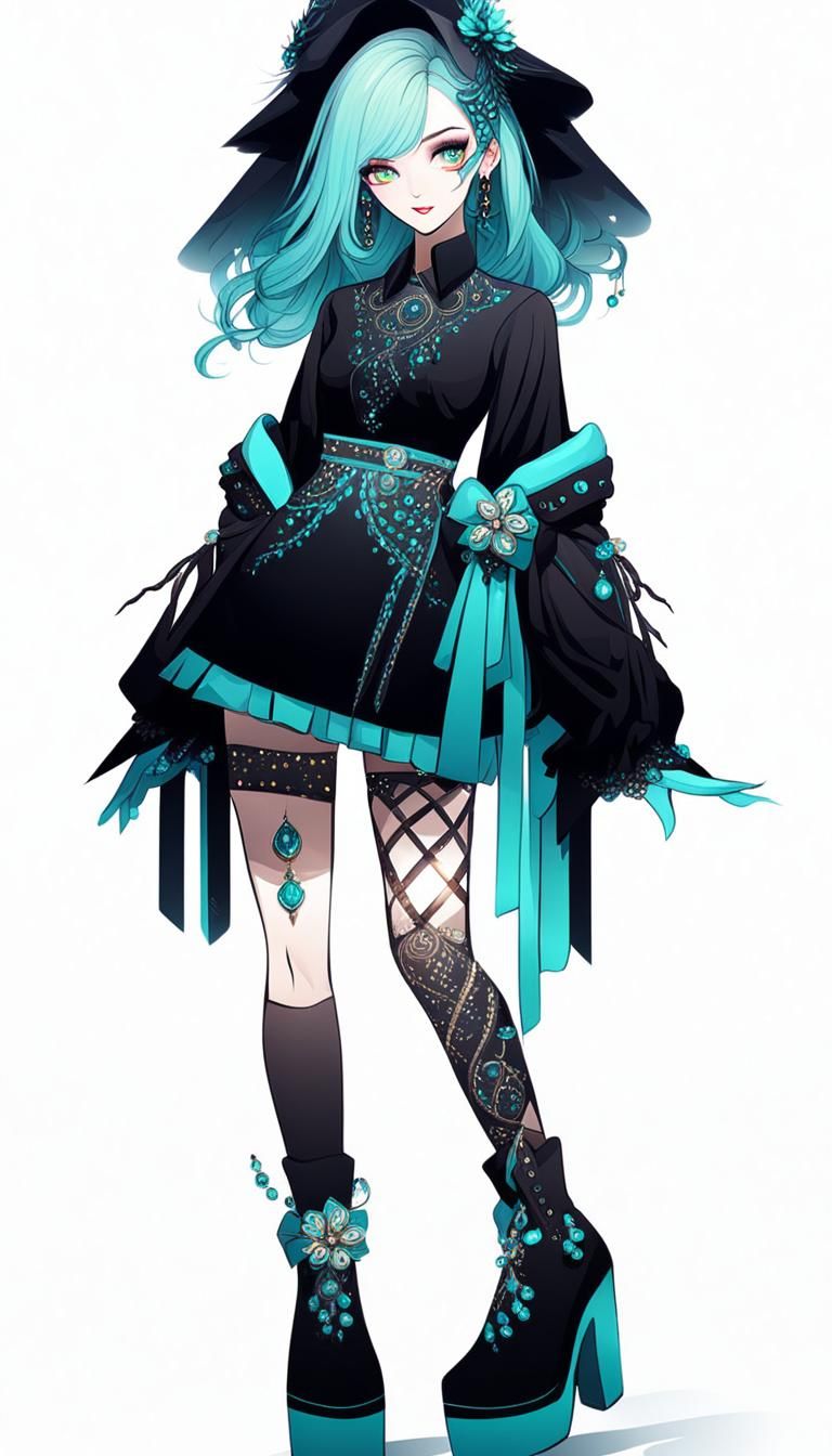 Decorative Girly Character in Light Style
