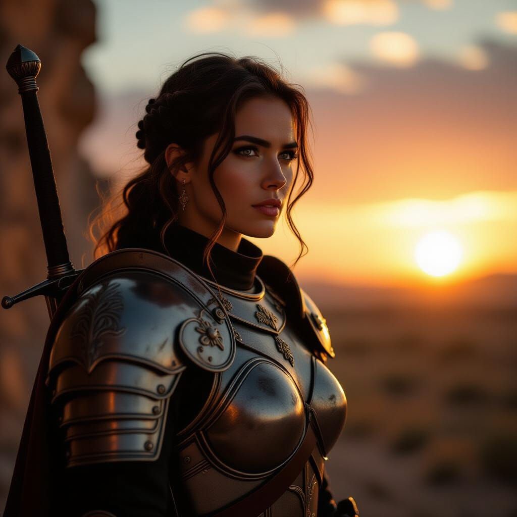 Determined Paladin Gazes into Hell, Cinematic Film