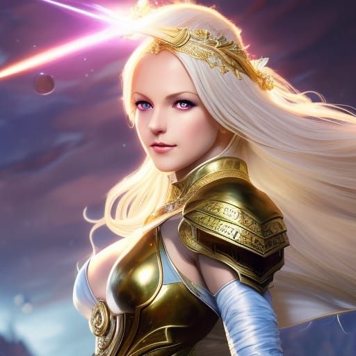 Queen of Beauty in Armor: Fantasy Portrait