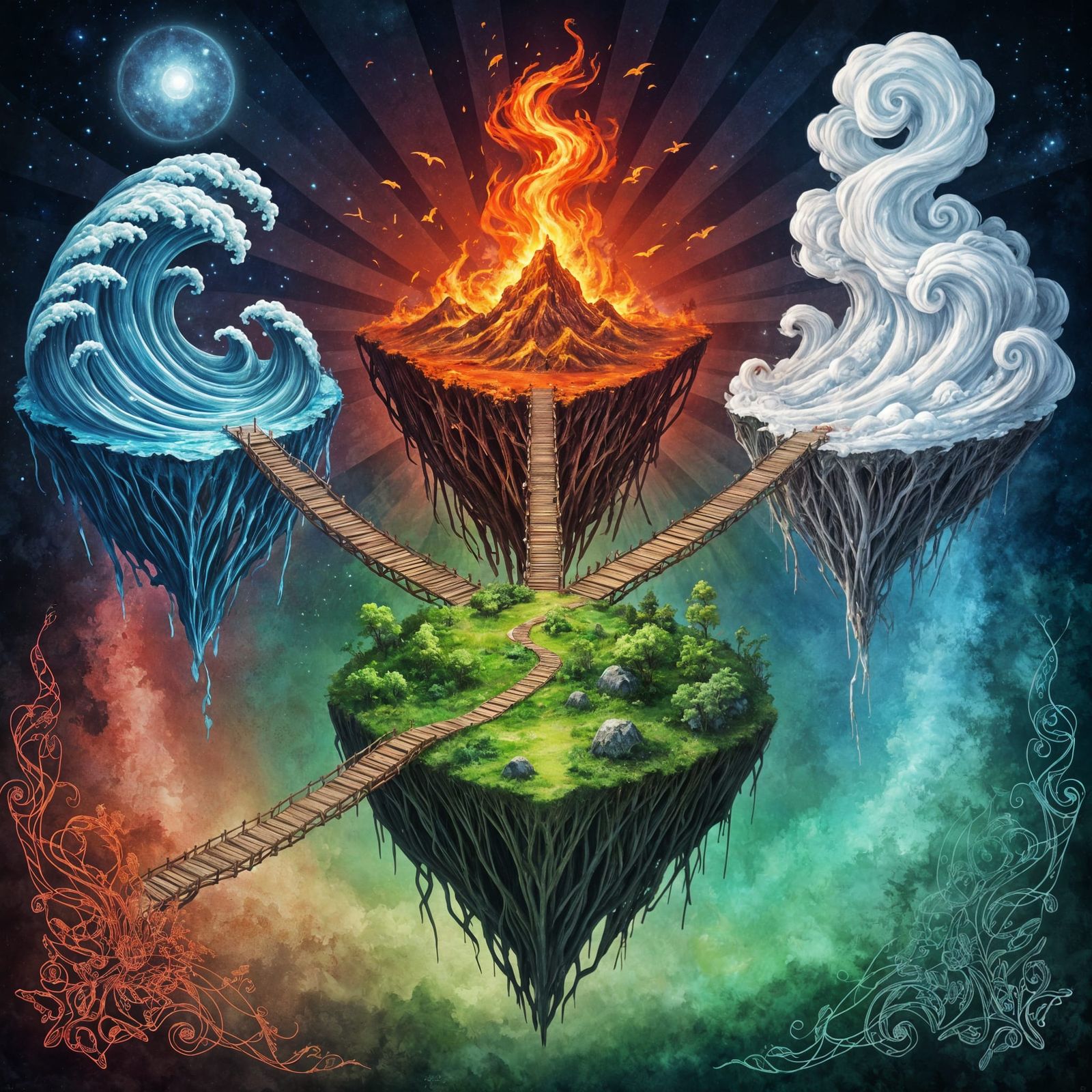 Floating Element Islands in Galaxy