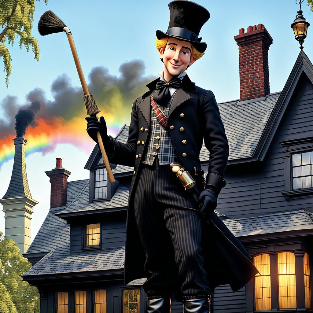 Richie Rich as Chimney Sweep in Gothic Scene