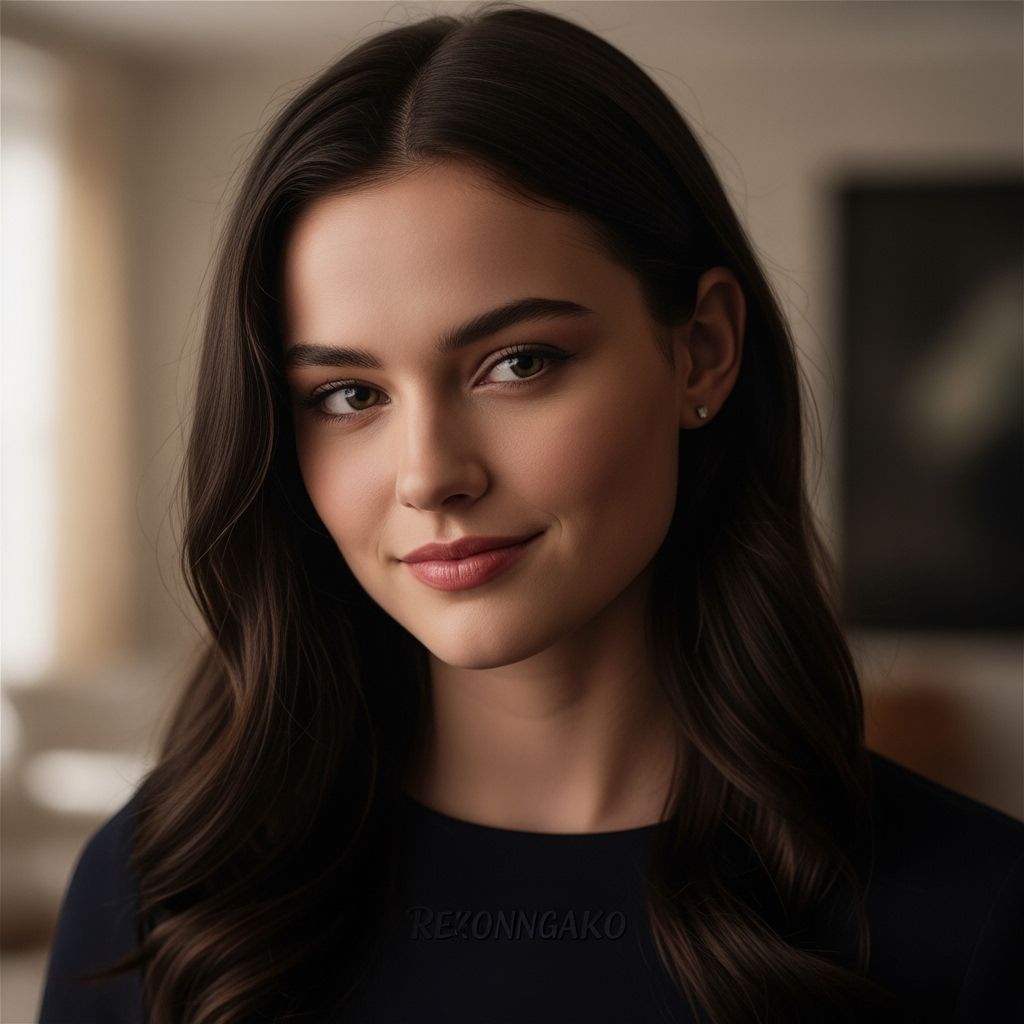 Enigmatic Young Woman with Magnetic Charm