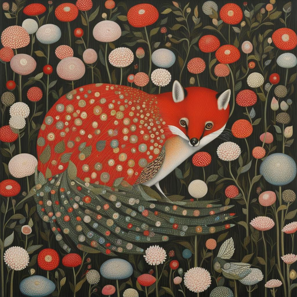 Surreal Decorative Art in Vibrant Colors