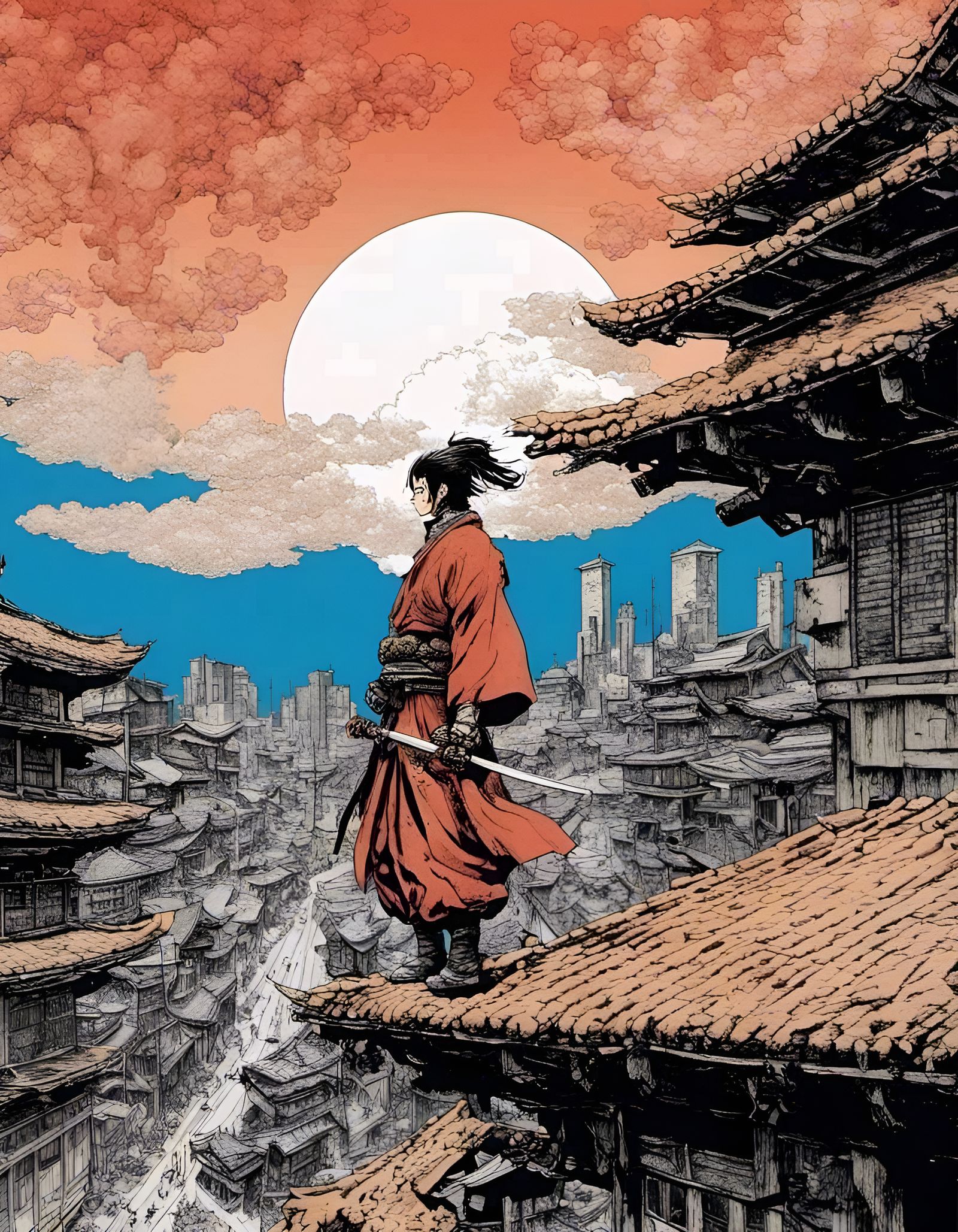 Mystic Samurai in Medieval Tokyo Manga