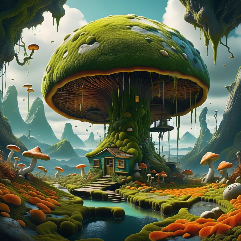 Surreal Molecular Moss Landscape in Unreal Engine 5