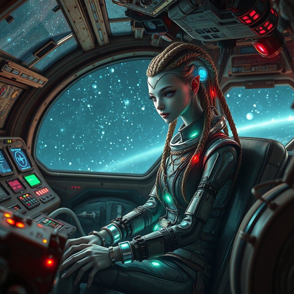 Ethereal Spaceborn Twins in Ancient Spacecraft