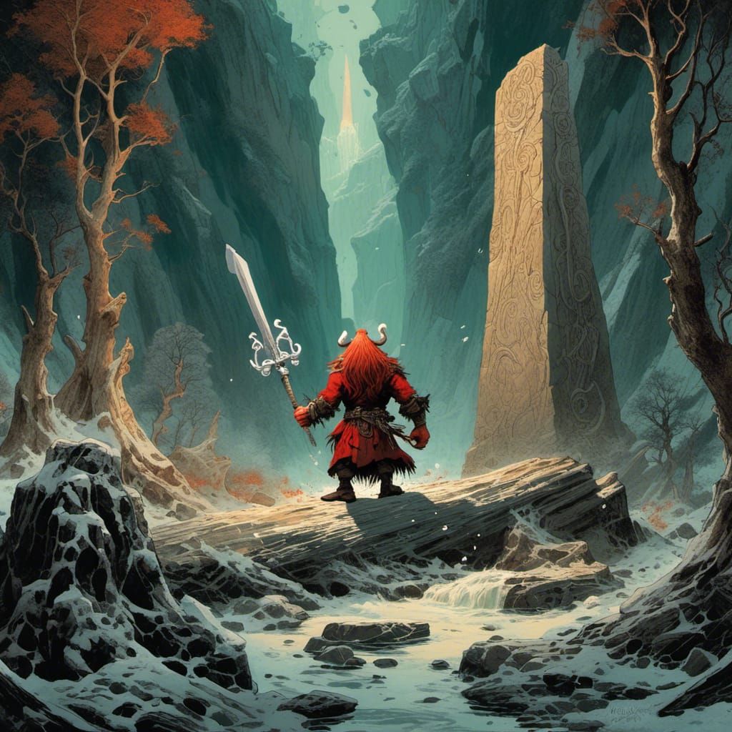 Yosemite Sam as King Arthur in Gouache Comic Art