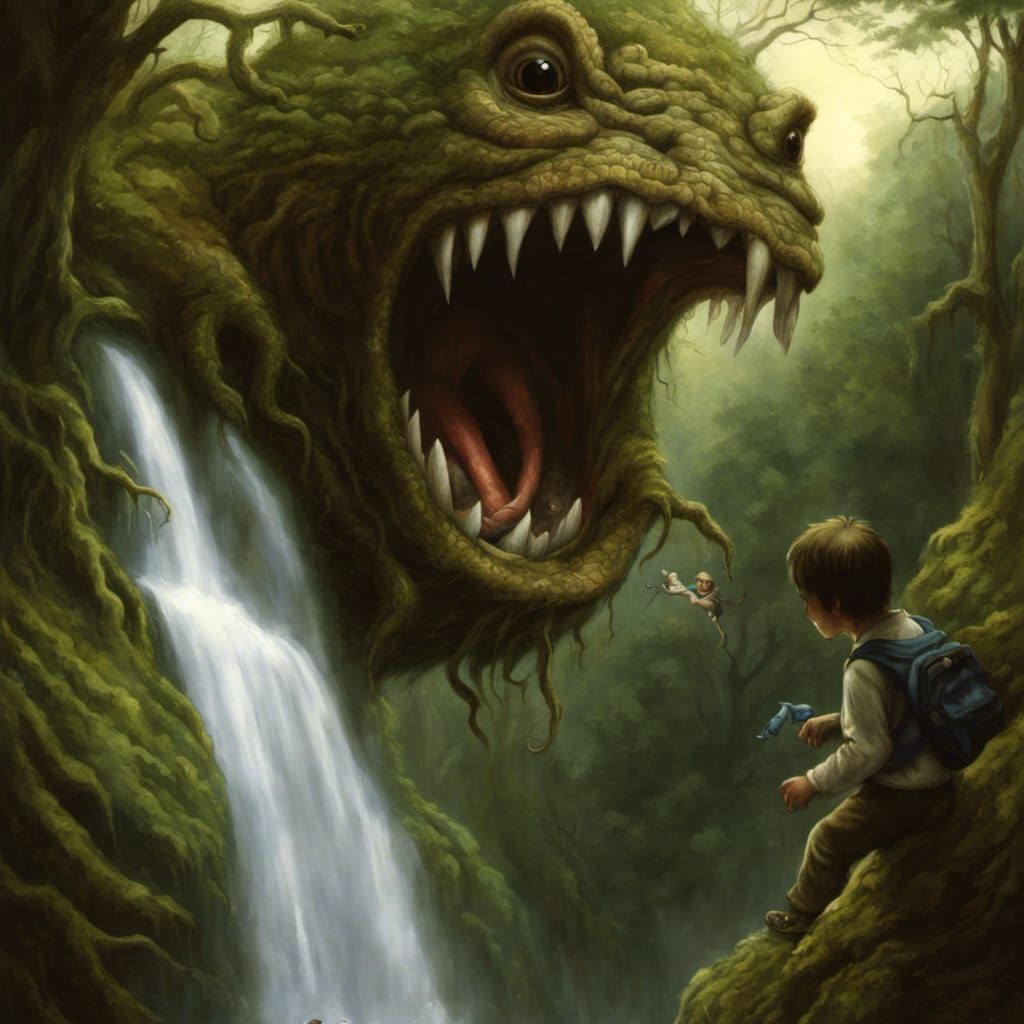 Gothic Tree Monster Beckons in Enchanted Forest