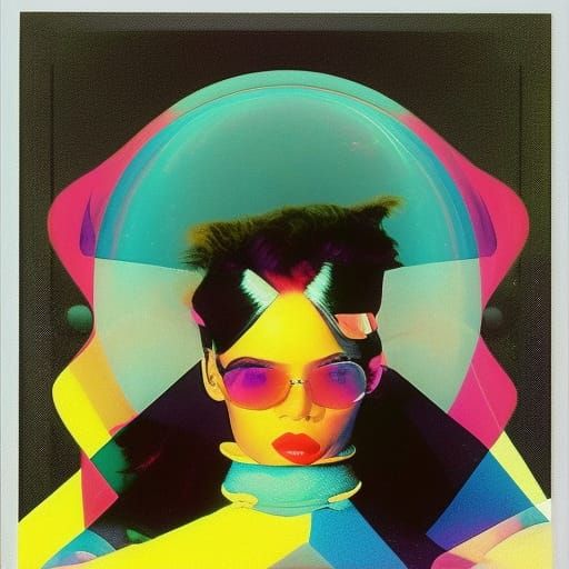 90s Album Cover with Balloons and Pop Art