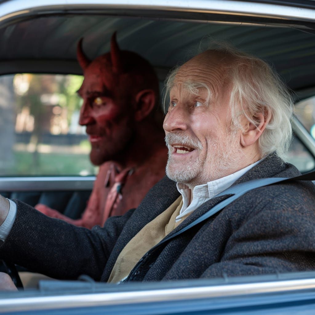 Elderly Man Driven Mad by Devilish Influence