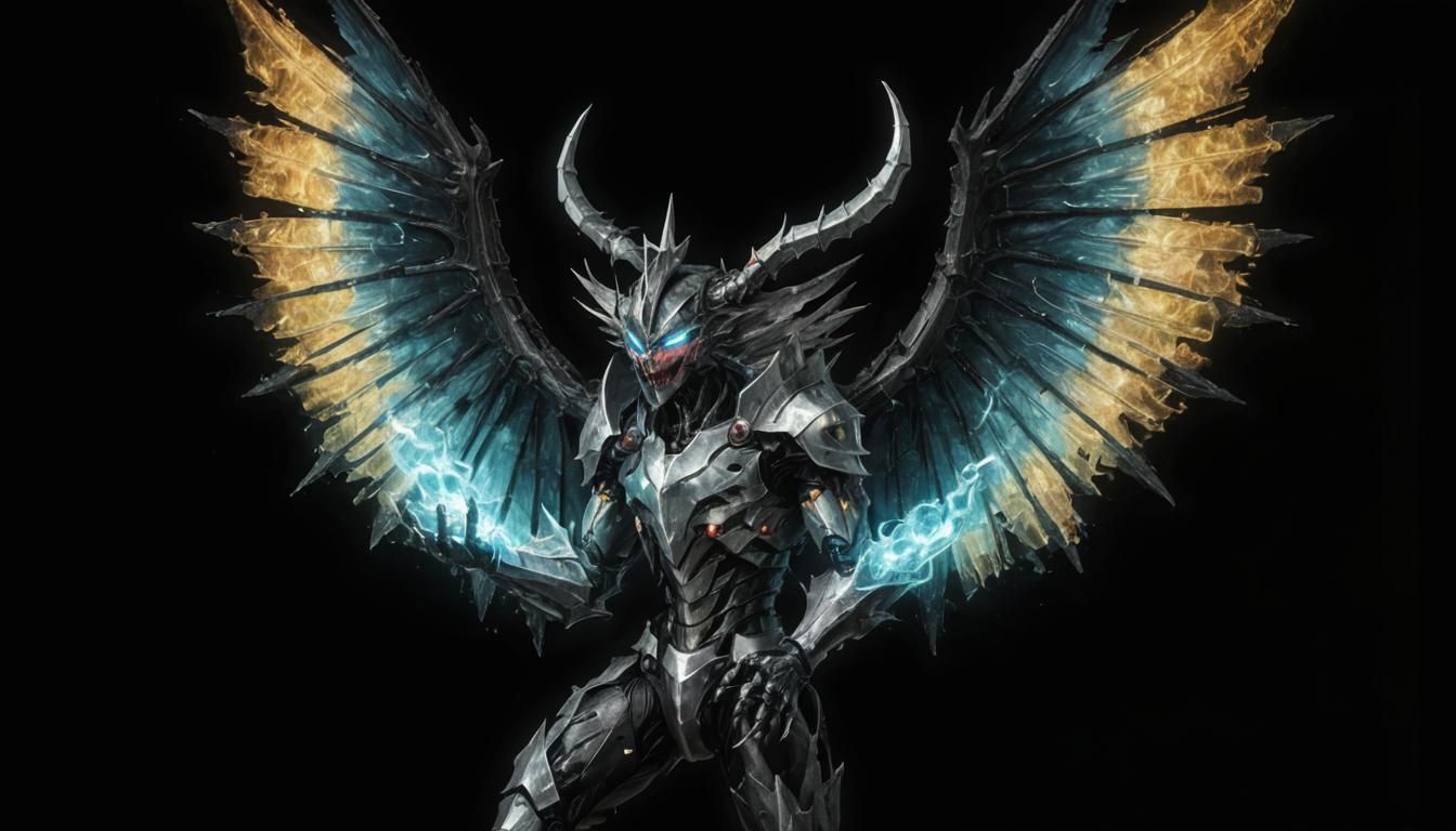 Metallic Piximon: AI-Generated Metal Creature