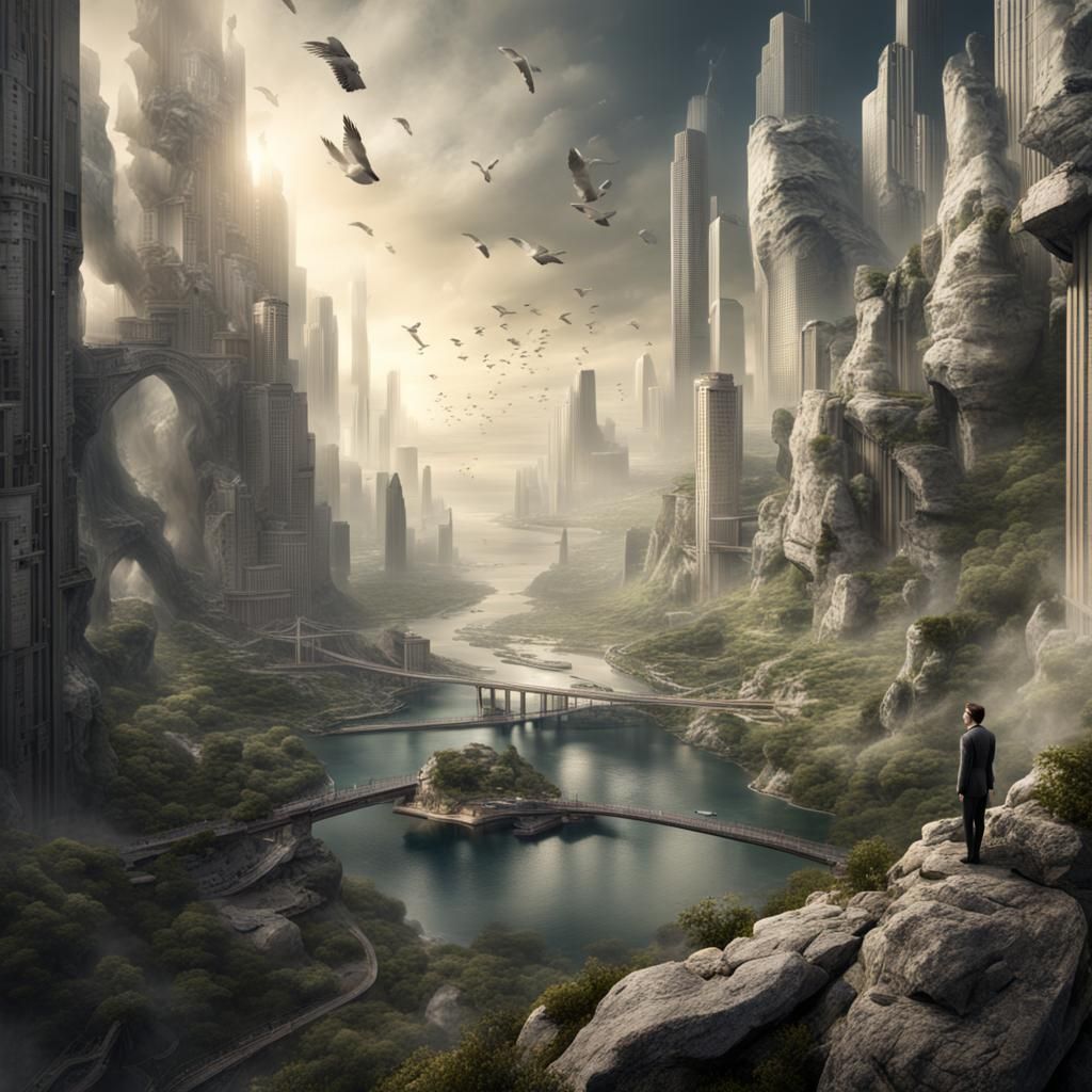 Relaxation in Fragmented Senses: A Matte Painting