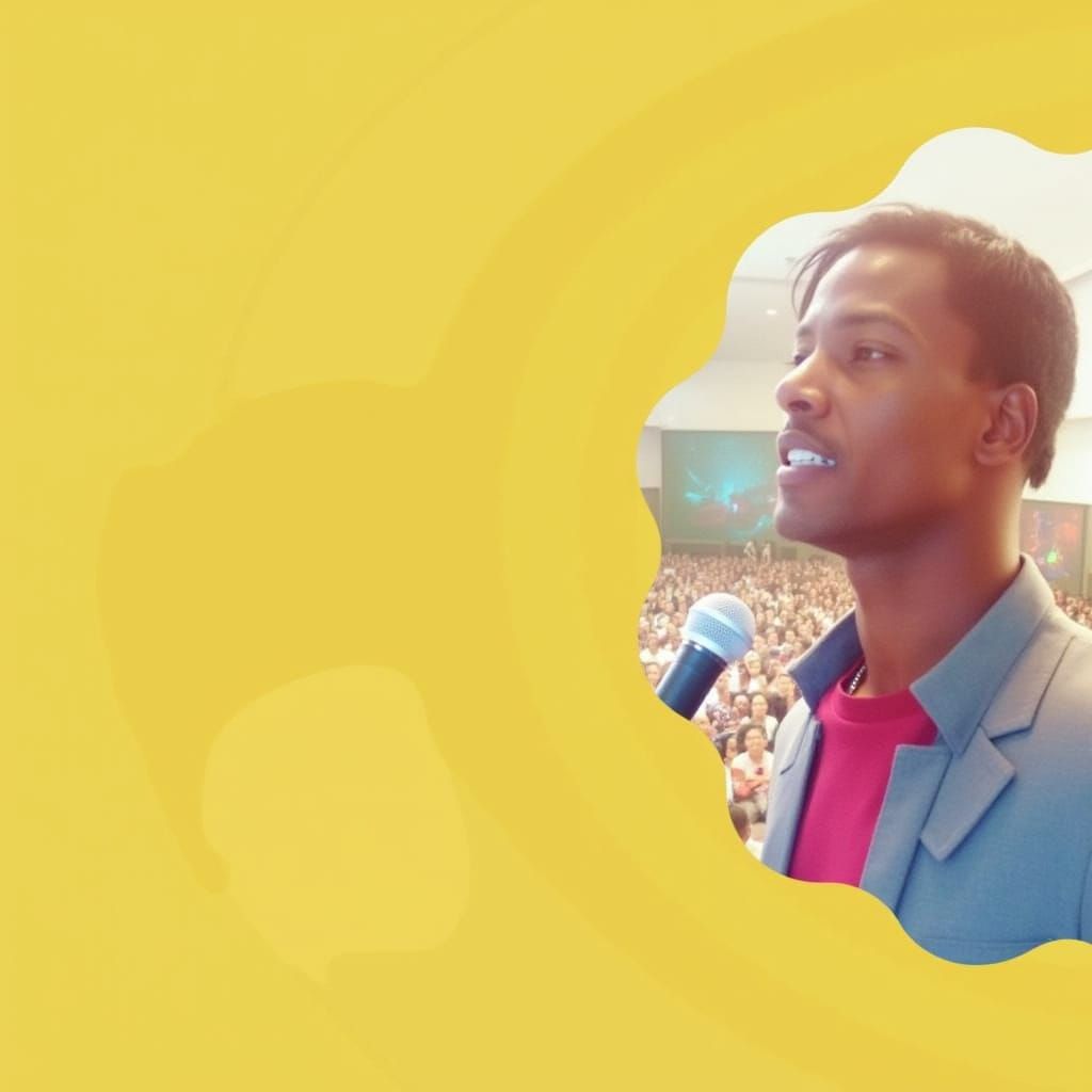 Charismatic Speaker Teaches Audience in Modern Auditorium