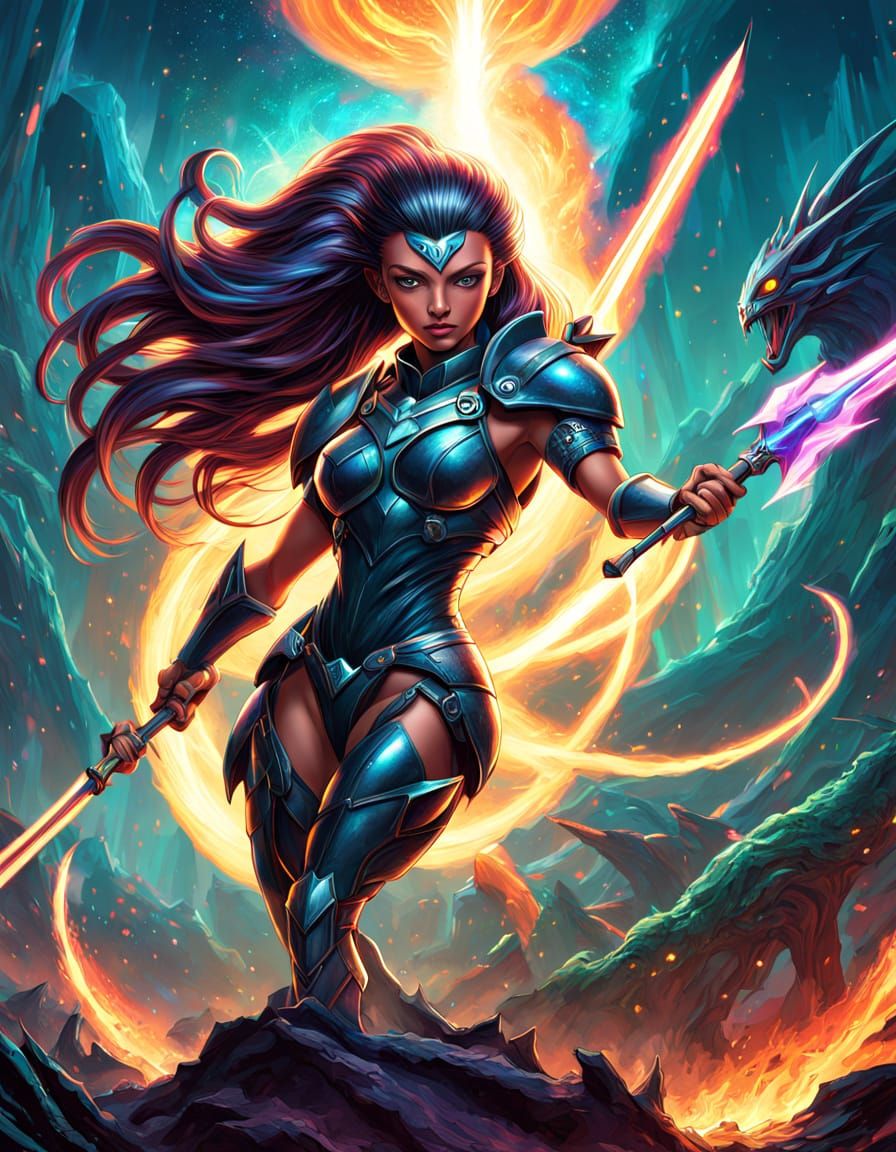 Xeno Warrior in Cyberpunk Armor