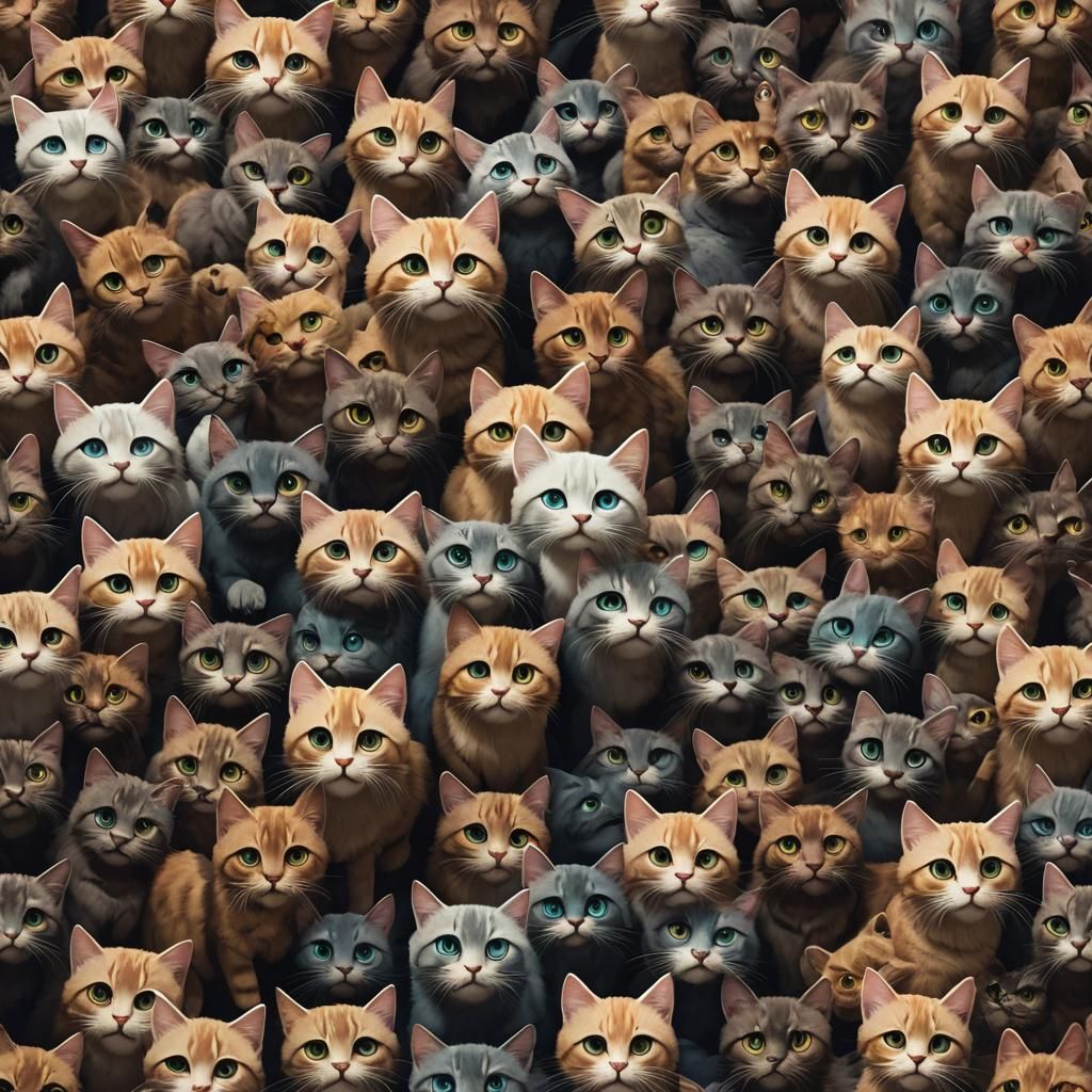 Cute Cat Eyes in Detailed Matte Painting