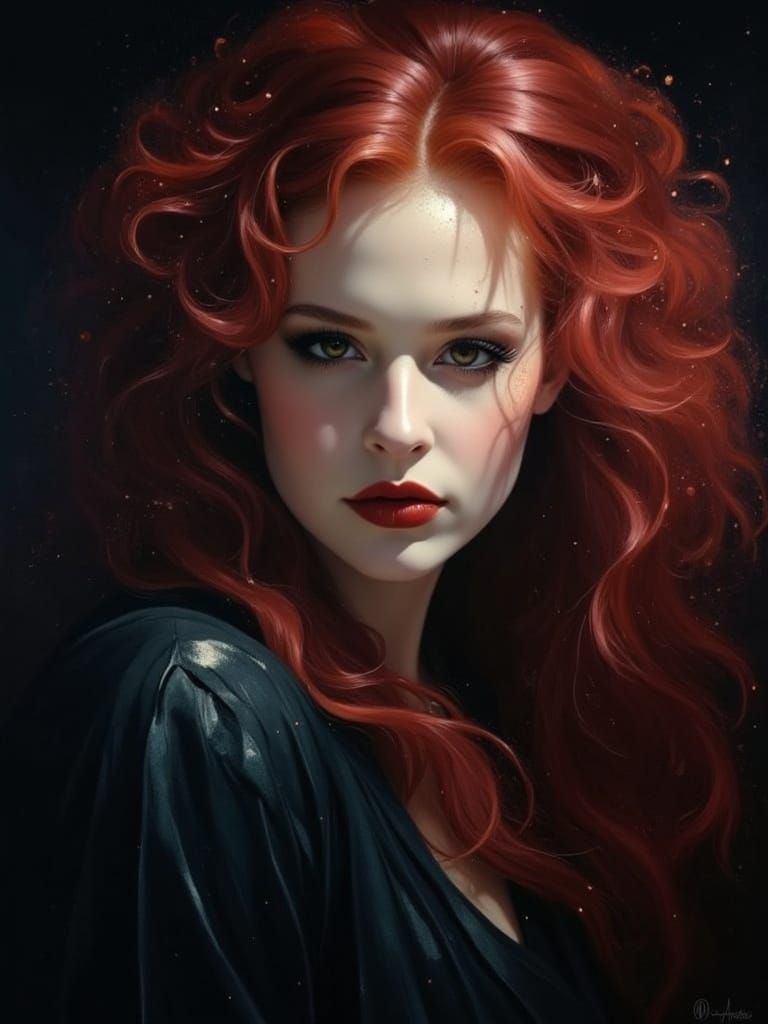 Ethereal Vampiress in Gothic Splendor