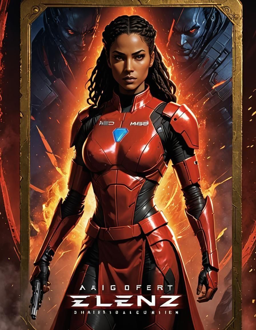 Dangerous Captain Elena Reyes in Art Nouveau Style