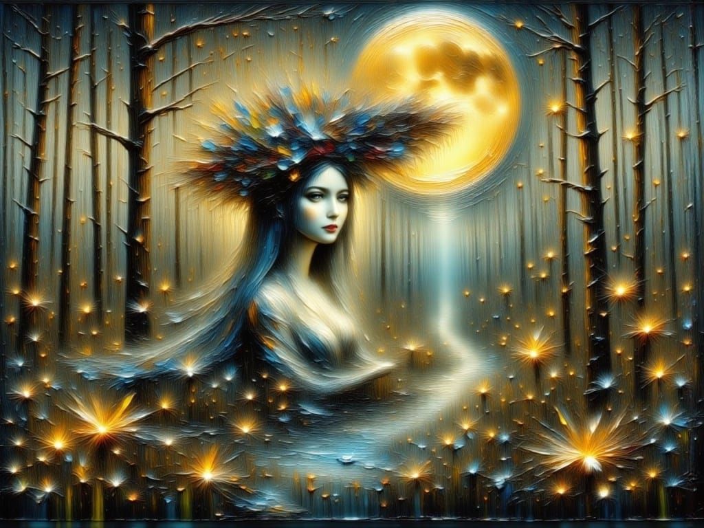 The flowing moon