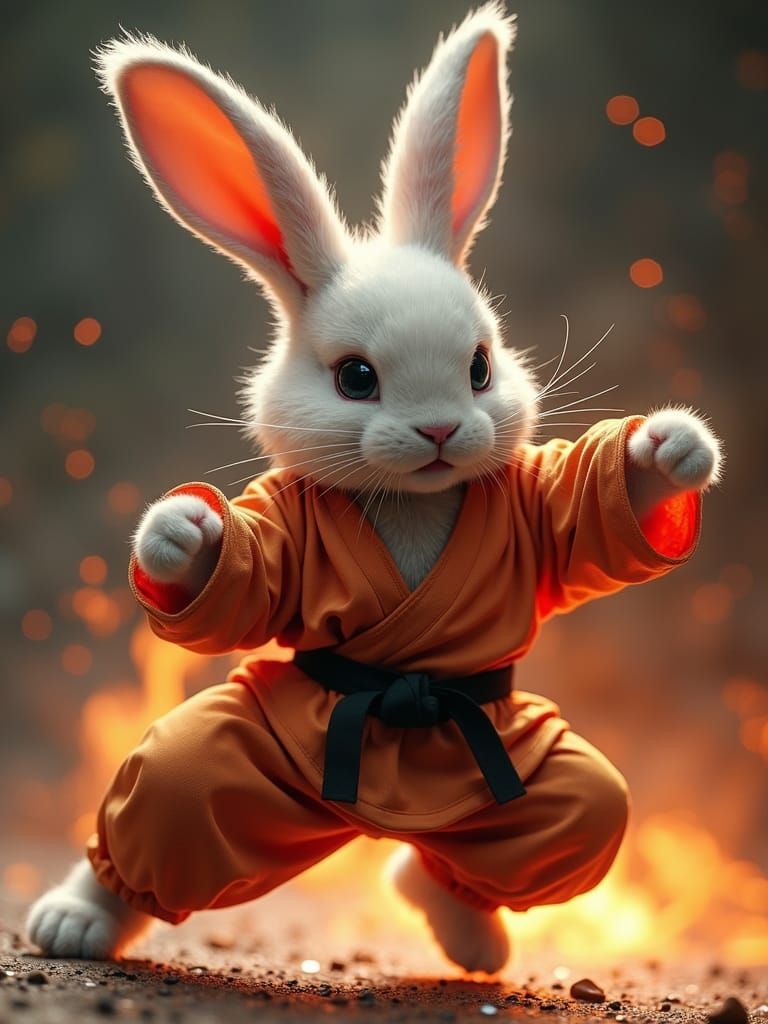 Kung Fu Bunny with Runic Elements