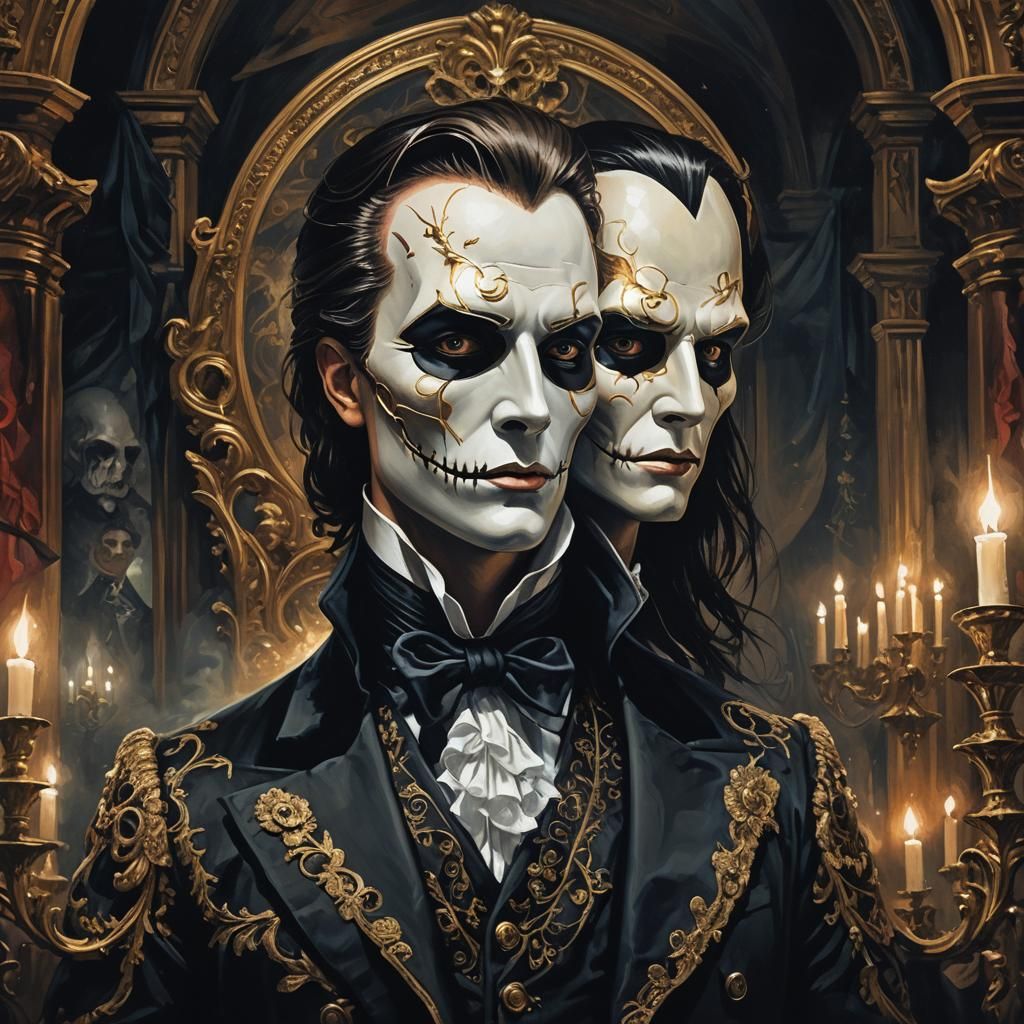 Phantom of the Opera: Dark Surrealism Portrait