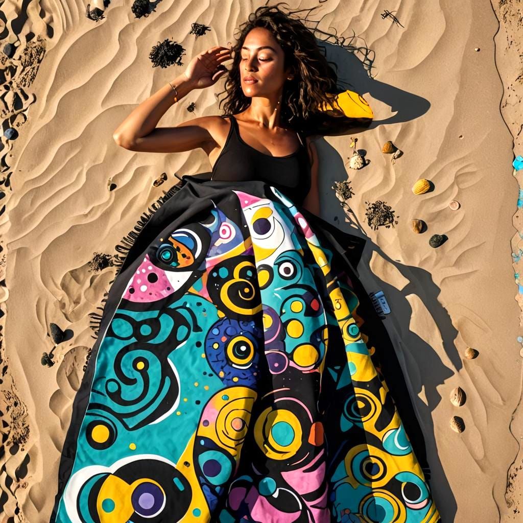 Banksy meets Kandinsky: Beach Scene