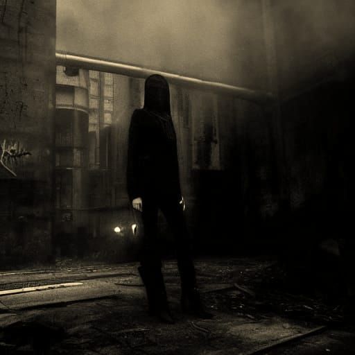 Goth Model by Giant Wave in Black and White