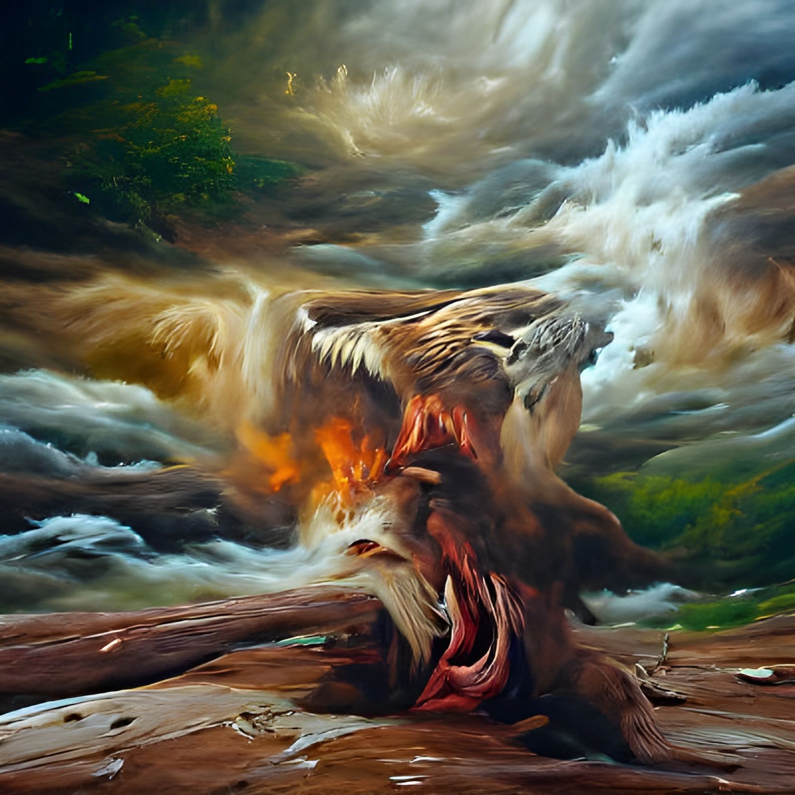 Wrath of Nature Oil Painting
