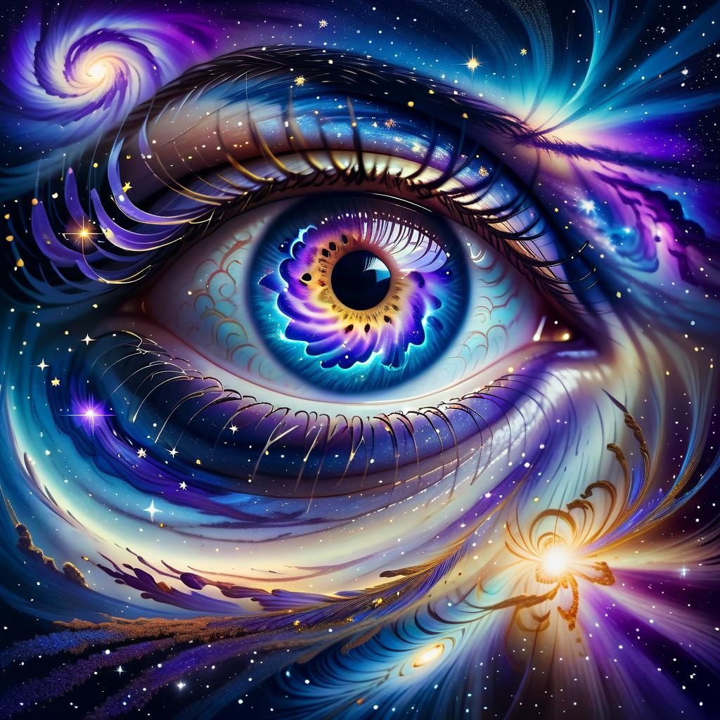 Celestial Eye: A Galaxy Within, Surreal Art