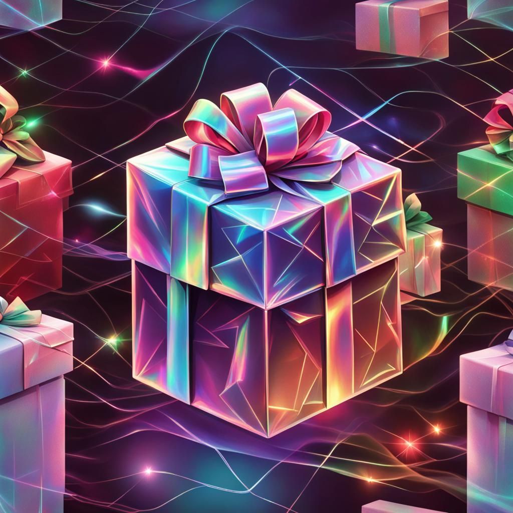 holographic Christmas present