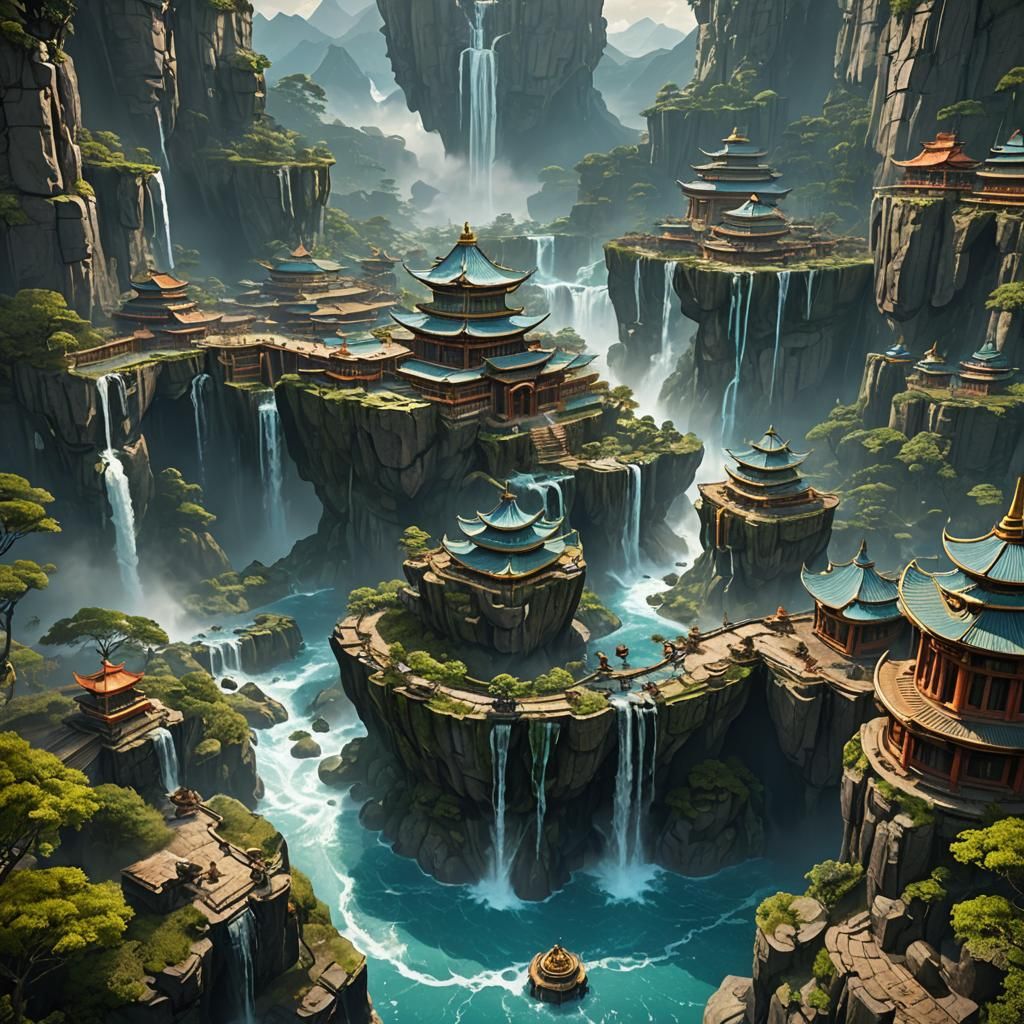 Waterbender from Avatar in Detailed Matte Painting
