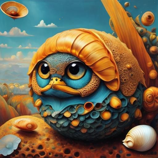 Heart Shell in Surreal Dreamscape