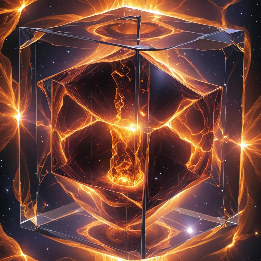 Plasma Hourglass in Hypercube Orbiting the Sun